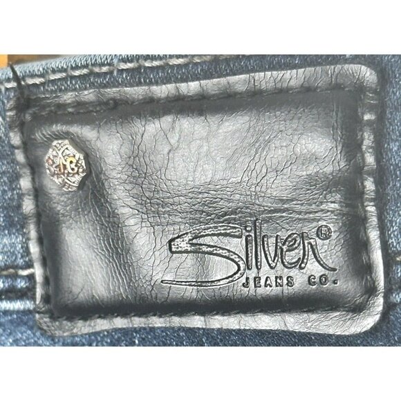 Silver Jeans Aiko Mid Skinny Womens 26x29 Blue Zipper Hem Slim Stretch Denim - Picture 11 of 16